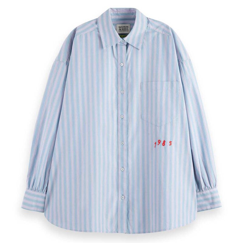 Scotch & Soda Embroidered Girlfriend Shirt image number 2